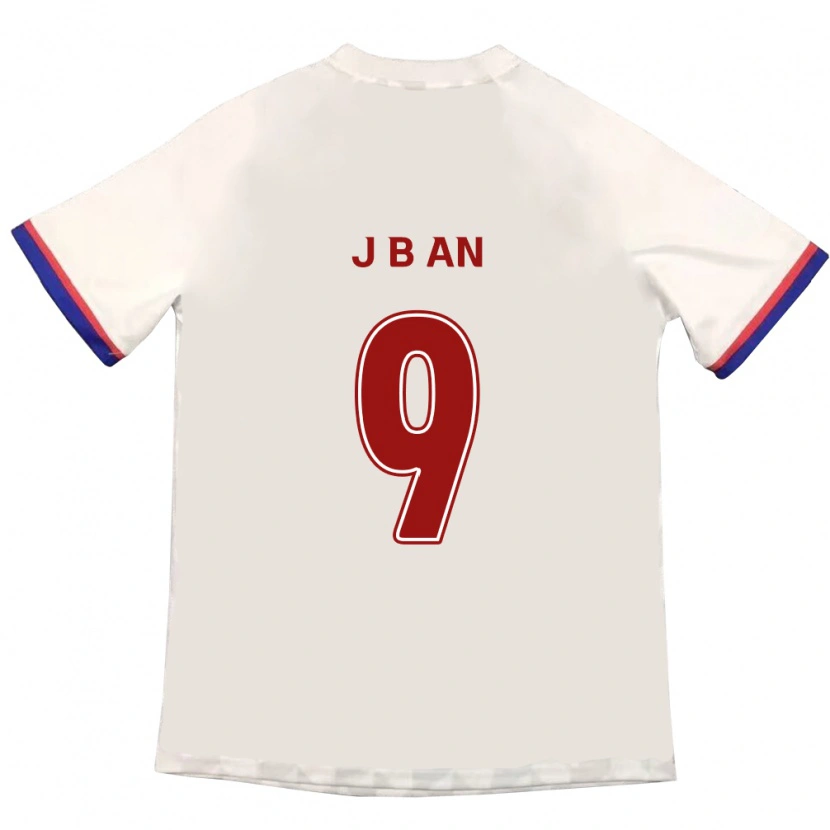 Danxen Barn Byong-Jun An #9 Off-White Röd Bortatröja Matchtröjor 2025/26 Tröjor T-Tröja