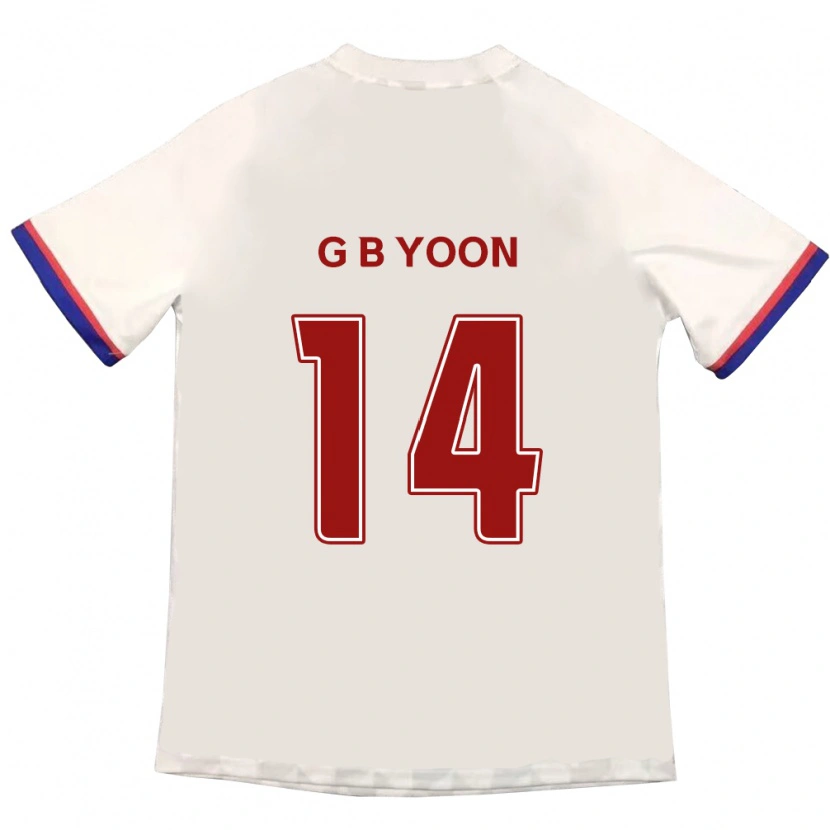 Danxen Barn Bit-Garam Yoon #14 Off-White Röd Bortatröja Matchtröjor 2025/26 Tröjor T-Tröja
