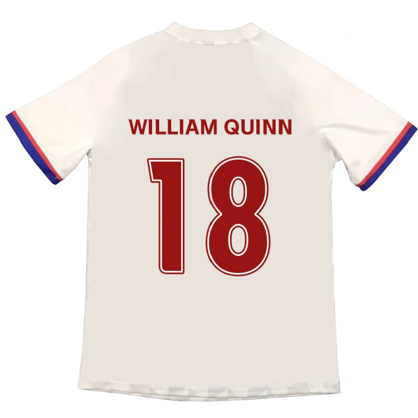 Danxen Barn Max William Quinn #18 Off-White Röd Bortatröja Matchtröjor 2025/26 Tröjor T-Tröja