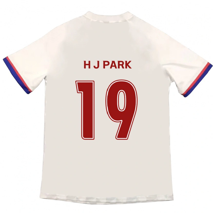 Danxen Barn Jun-Hui Park #19 Off-White Röd Bortatröja Matchtröjor 2025/26 Tröjor T-Tröja