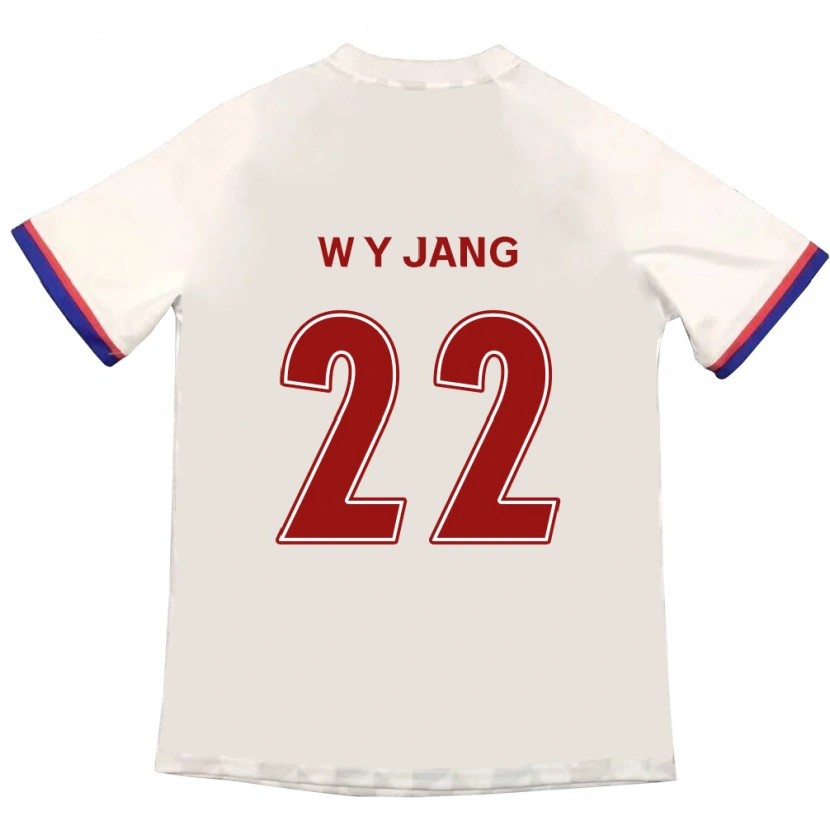 Danxen Barn Young-Woo Jang #22 Off-White Röd Bortatröja Matchtröjor 2025/26 Tröjor T-Tröja