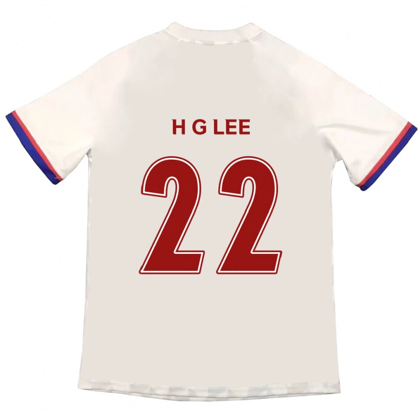 Danxen Barn Gwang-Hyeok Lee #22 Off-White Röd Bortatröja Matchtröjor 2025/26 Tröjor T-Tröja