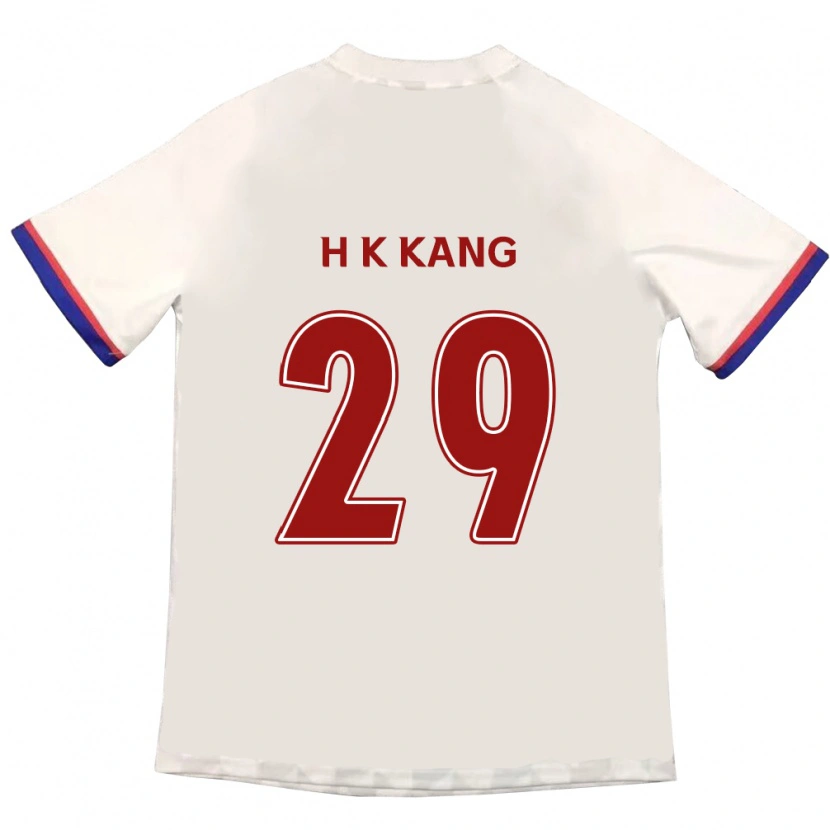Danxen Barn Kyo-Hun Kang #29 Off-White Röd Bortatröja Matchtröjor 2025/26 Tröjor T-Tröja