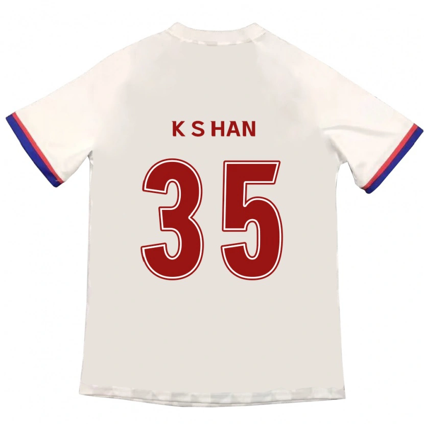 Danxen Barn Sang-Kyu Han #35 Off-White Röd Bortatröja Matchtröjor 2025/26 Tröjor T-Tröja