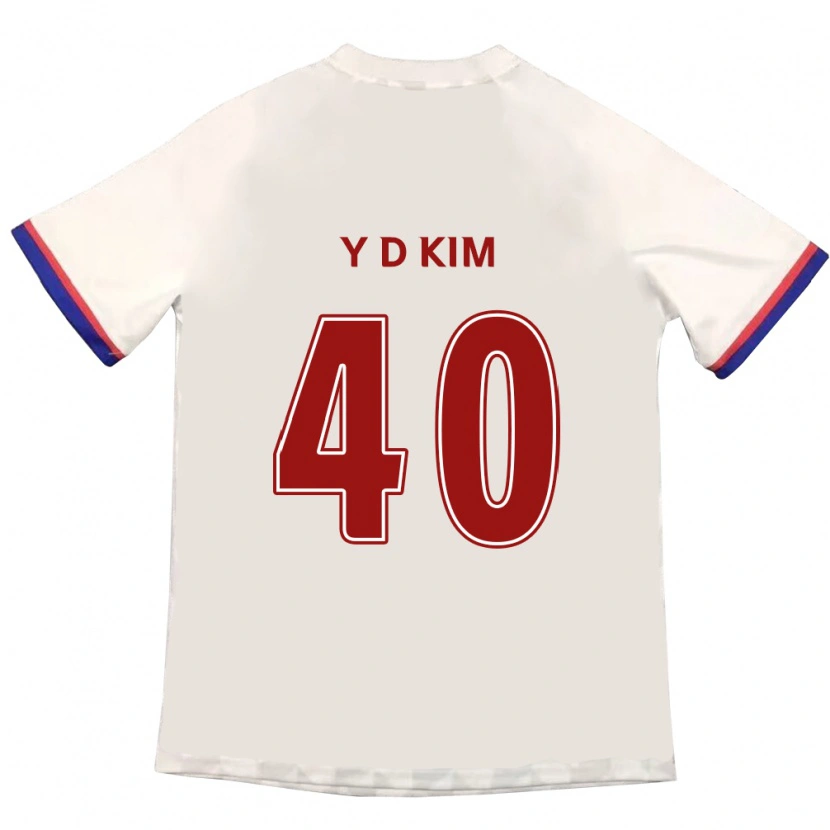 Danxen Barn Do-Yoon Kim #40 Off-White Röd Bortatröja Matchtröjor 2025/26 Tröjor T-Tröja