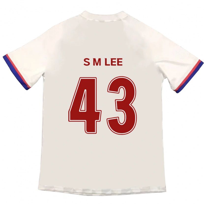 Danxen Barn Si-Myeong Lee #43 Off-White Röd Bortatröja Matchtröjor 2025/26 Tröjor T-Tröja