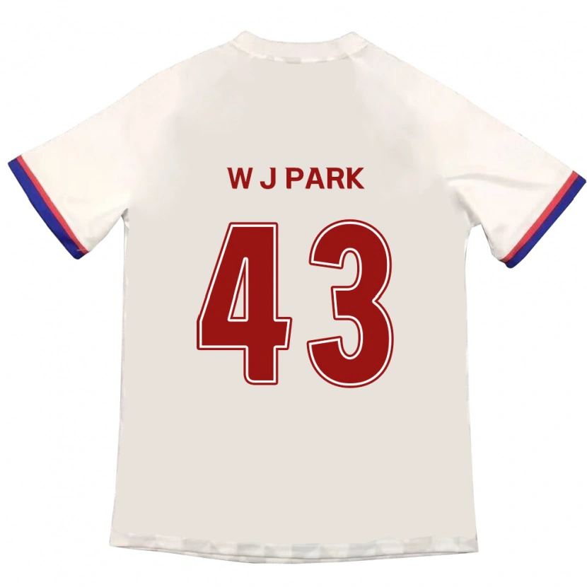 Danxen Barn Jin-Woo Park #43 Off-White Röd Bortatröja Matchtröjor 2025/26 Tröjor T-Tröja