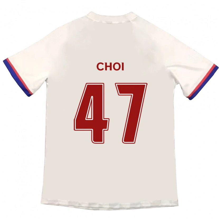 Danxen Barn San Choi #47 Off-White Röd Bortatröja Matchtröjor 2025/26 Tröjor T-Tröja