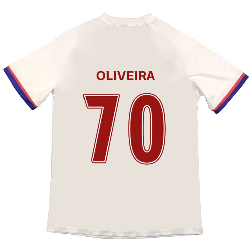Danxen Barn Anderson Oliveira #70 Off-White Röd Bortatröja Matchtröjor 2025/26 Tröjor T-Tröja