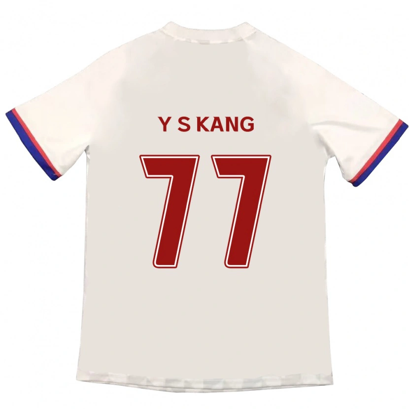 Danxen Barn Sang-Yun Kang #77 Off-White Röd Bortatröja Matchtröjor 2025/26 Tröjor T-Tröja