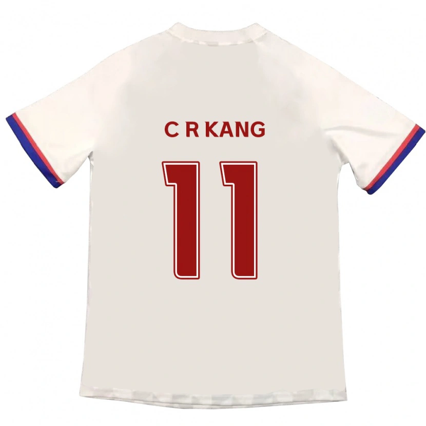 Danxen Barn Kang Chae-Rim #11 Off-White Röd Bortatröja Matchtröjor 2025/26 Tröjor T-Tröja