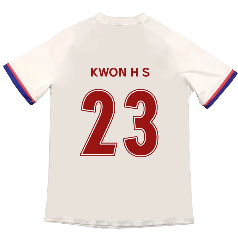 Danxen Barn Kwon Hui-Seon #23 Off-White Röd Bortatröja Matchtröjor 2025/26 Tröjor T-Tröja