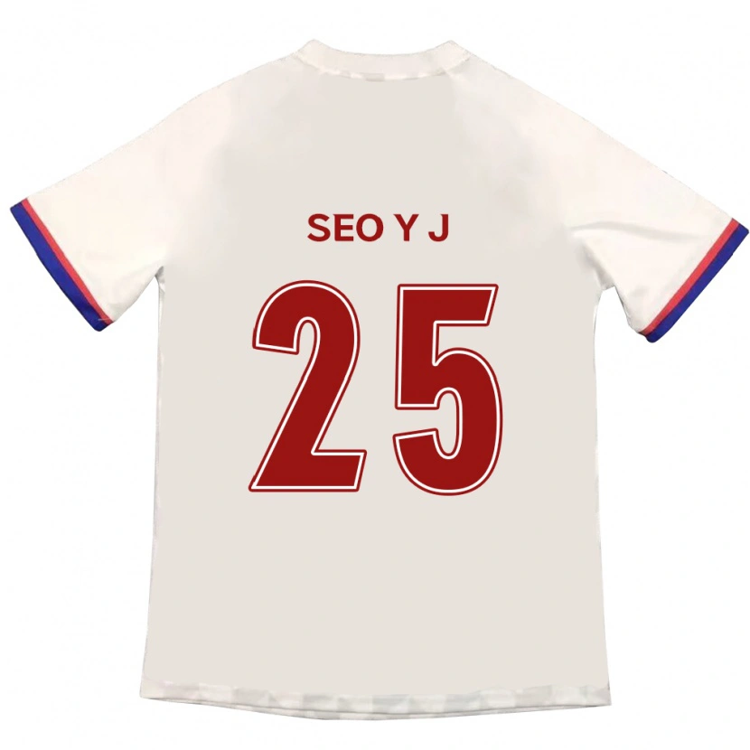 Danxen Barn Seo Ye-Jin #25 Off-White Röd Bortatröja Matchtröjor 2025/26 Tröjor T-Tröja