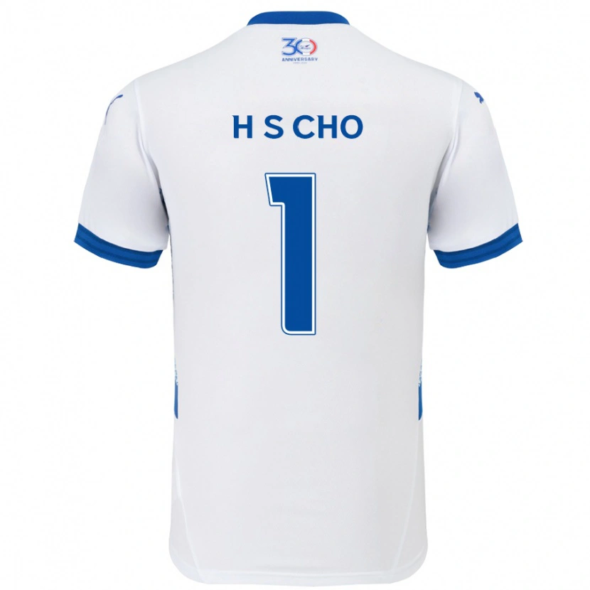 Danxen Barn Sung-Hoon Cho #1 Vit Kungsblå Bortatröja Matchtröjor 2025/26 Tröjor T-Tröja