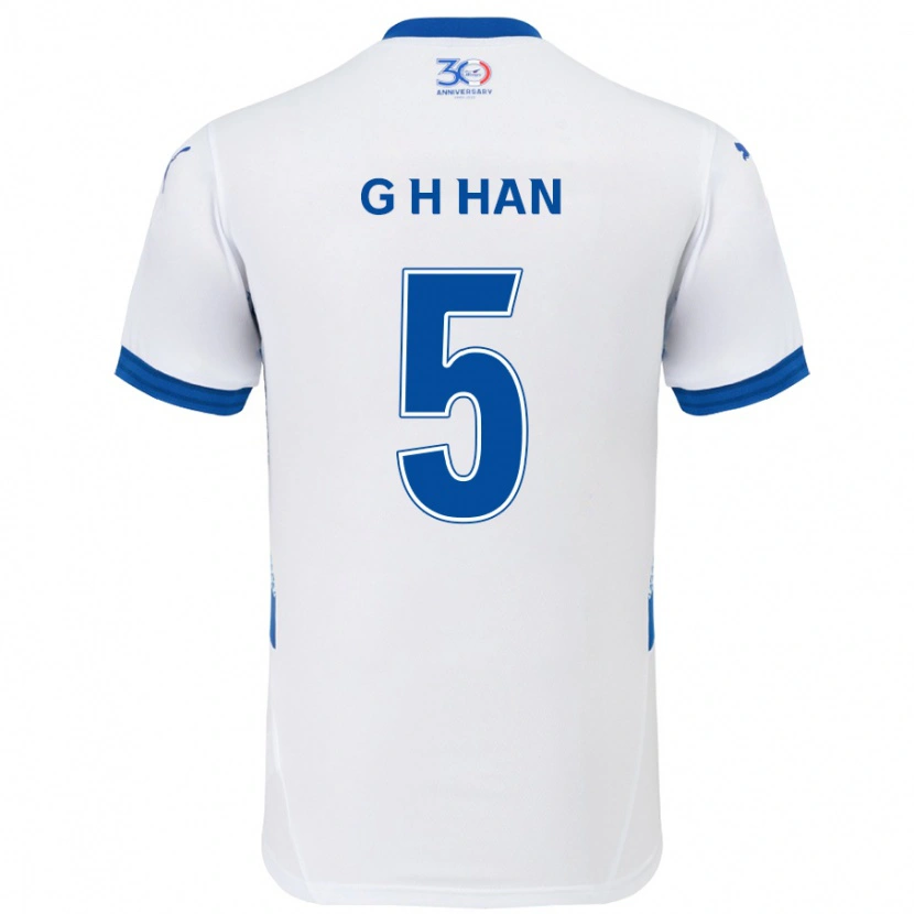 Danxen Barn Ho-Gang Han #5 Vit Kungsblå Bortatröja Matchtröjor 2025/26 Tröjor T-Tröja