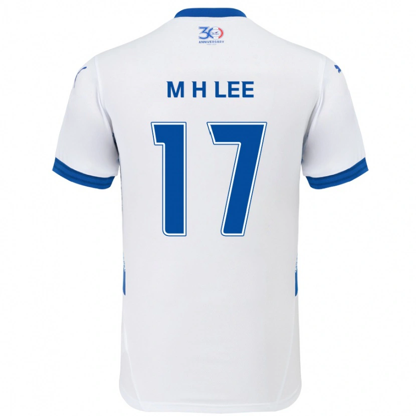 Danxen Barn Min-Hyuk Lee #17 Vit Kungsblå Bortatröja Matchtröjor 2025/26 Tröjor T-Tröja