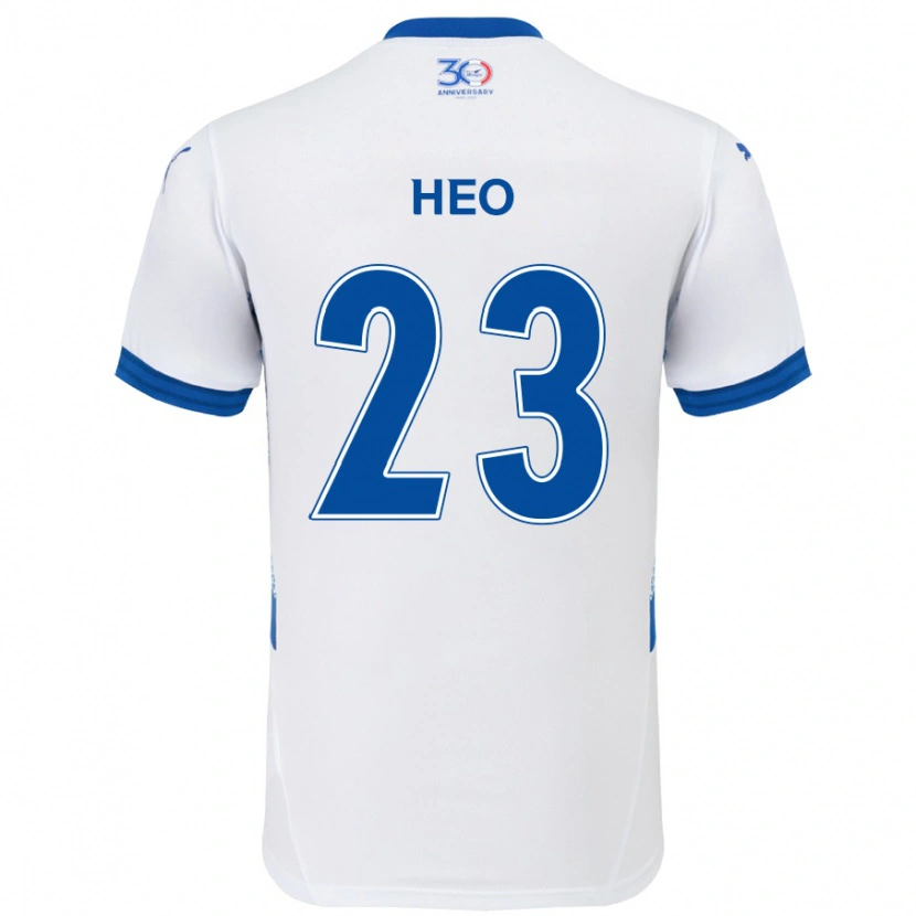 Danxen Barn Hwan Heo #23 Vit Kungsblå Bortatröja Matchtröjor 2025/26 Tröjor T-Tröja