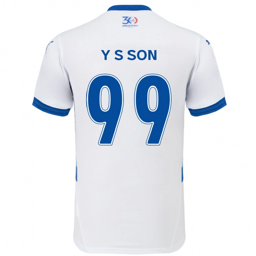 Danxen Barn Suk-Yong Son #99 Vit Kungsblå Bortatröja Matchtröjor 2025/26 Tröjor T-Tröja