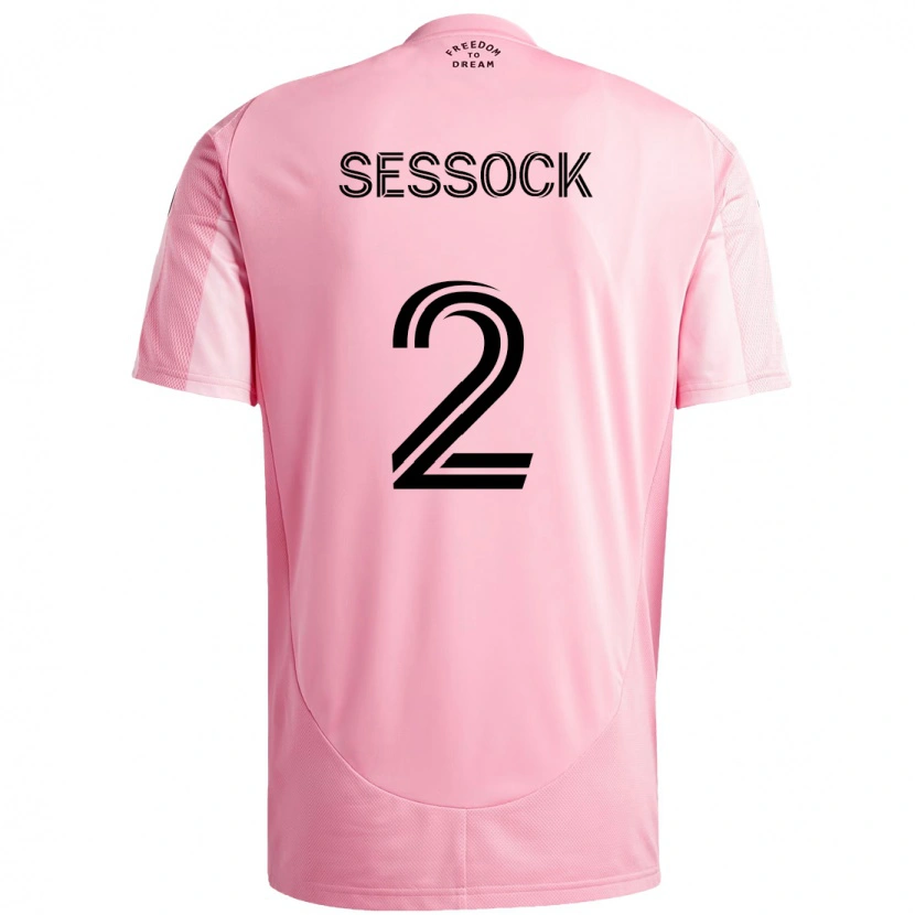 Danxen Män Nykolas Sessock #2 Rosa Svart Hemmatröja Matchtröjor 2025/26 Tröjor T-Tröja