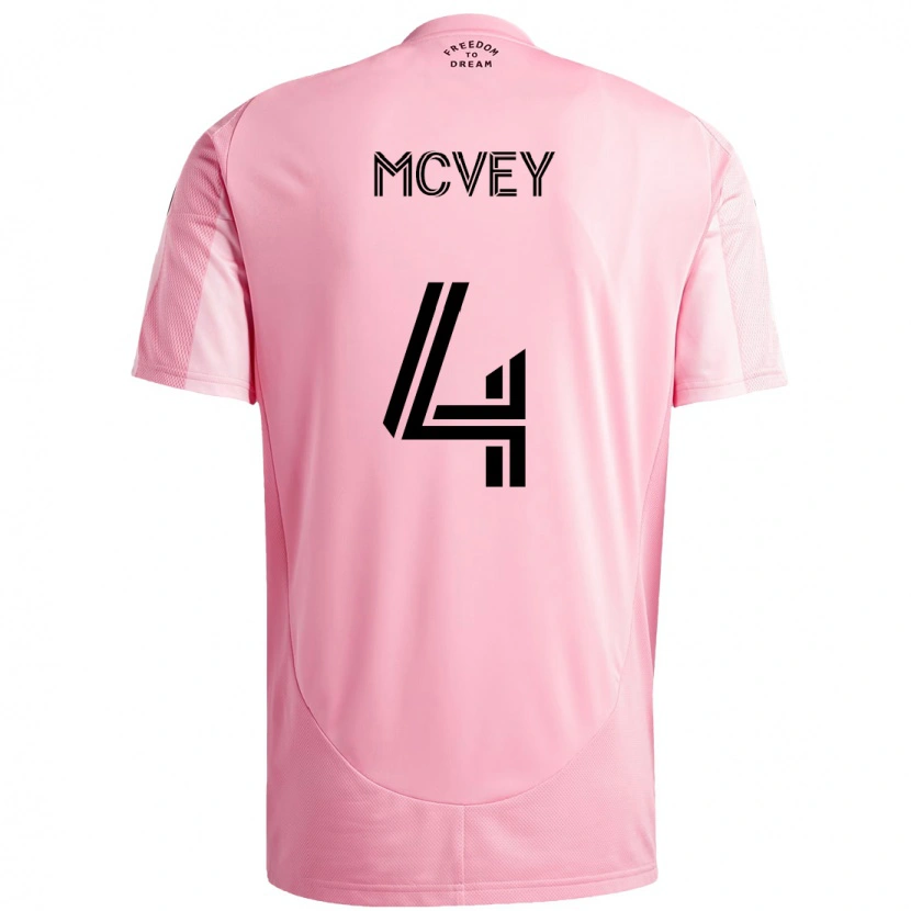 Danxen Män Christopher Mcvey #4 Rosa Svart Hemmatröja Matchtröjor 2025/26 Tröjor T-Tröja