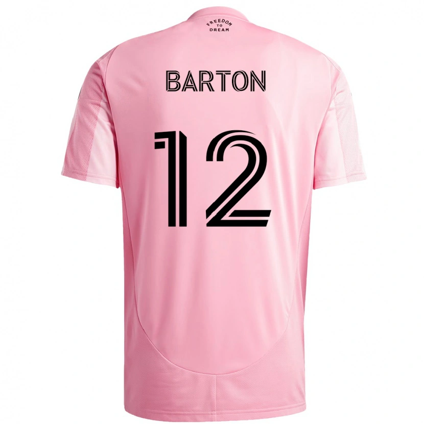Danxen Män Tye Barton #12 Rosa Svart Hemmatröja Matchtröjor 2025/26 Tröjor T-Tröja