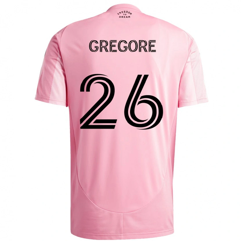 Danxen Män Gregore #26 Rosa Svart Hemmatröja Matchtröjor 2025/26 Tröjor T-Tröja