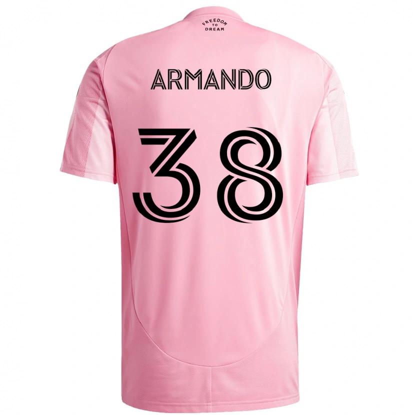 Danxen Män Máximo Armando #38 Rosa Svart Hemmatröja Matchtröjor 2025/26 Tröjor T-Tröja