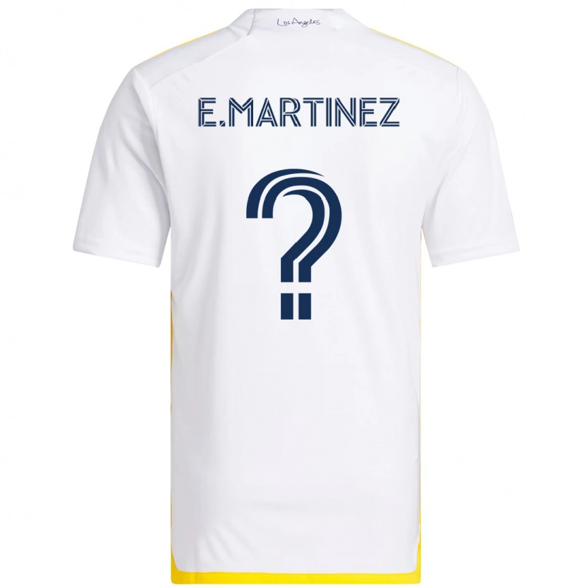 Danxen Män Enrique Martinez #0 Vit Gul Hemmatröja Matchtröjor 2025/26 Tröjor T-Tröja