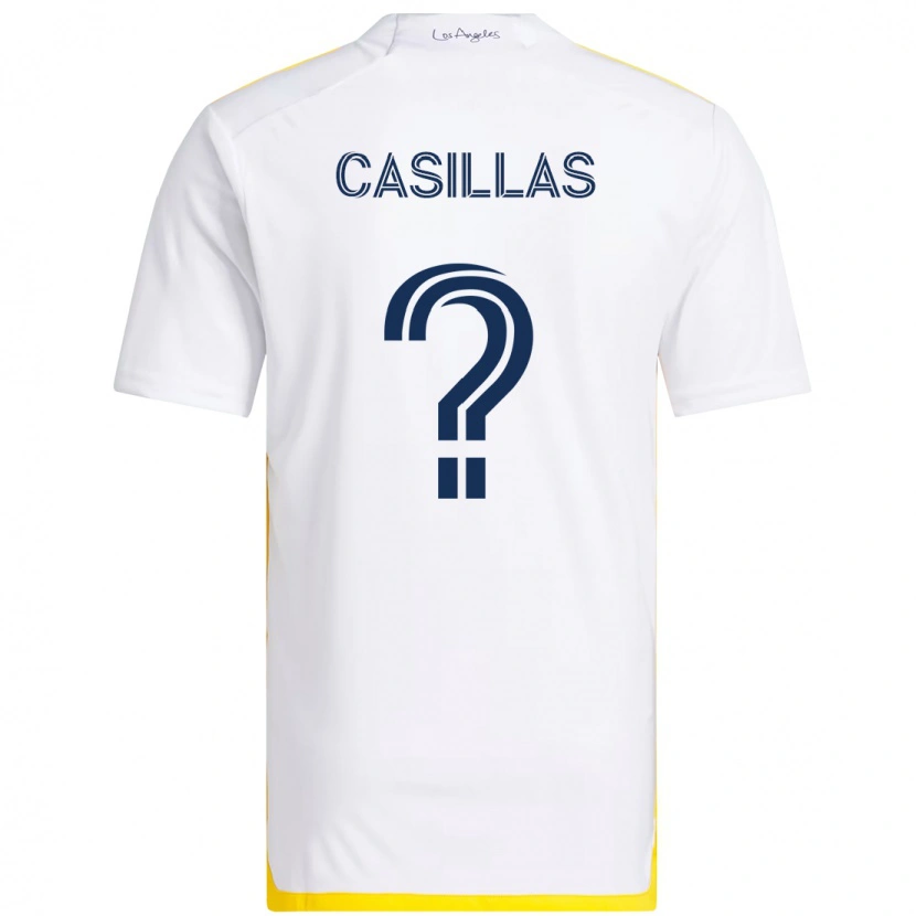 Danxen Män Victor Casillas #0 Vit Gul Hemmatröja Matchtröjor 2025/26 Tröjor T-Tröja
