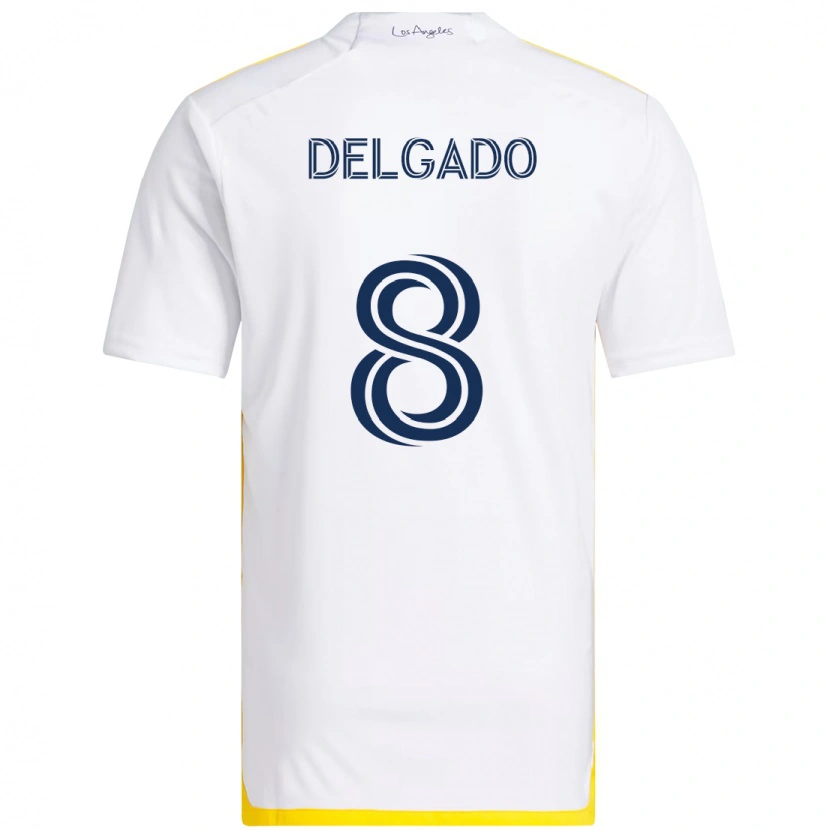 Danxen Män Mark Delgado #8 Vit Gul Hemmatröja Matchtröjor 2025/26 Tröjor T-Tröja