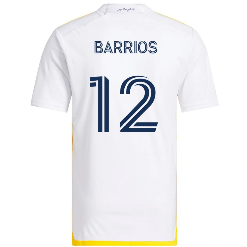 Danxen Män Michael Barrios #12 Vit Gul Hemmatröja Matchtröjor 2025/26 Tröjor T-Tröja