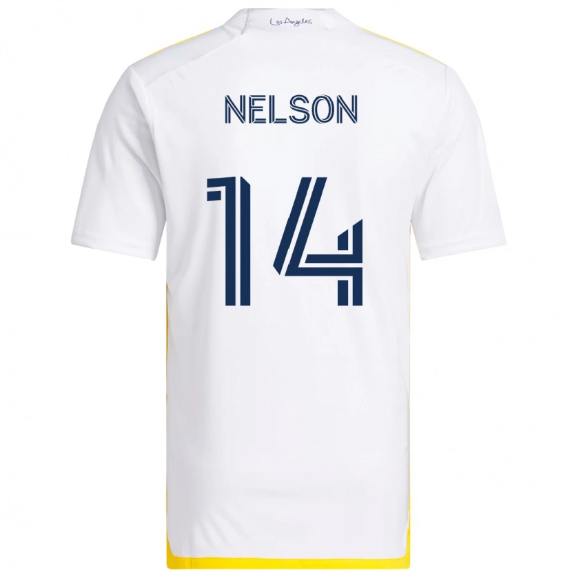 Danxen Män John Nelson #14 Vit Gul Hemmatröja Matchtröjor 2025/26 Tröjor T-Tröja