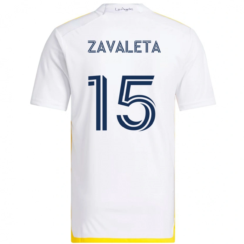 Danxen Män Eriq Zavaleta #15 Vit Gul Hemmatröja Matchtröjor 2025/26 Tröjor T-Tröja