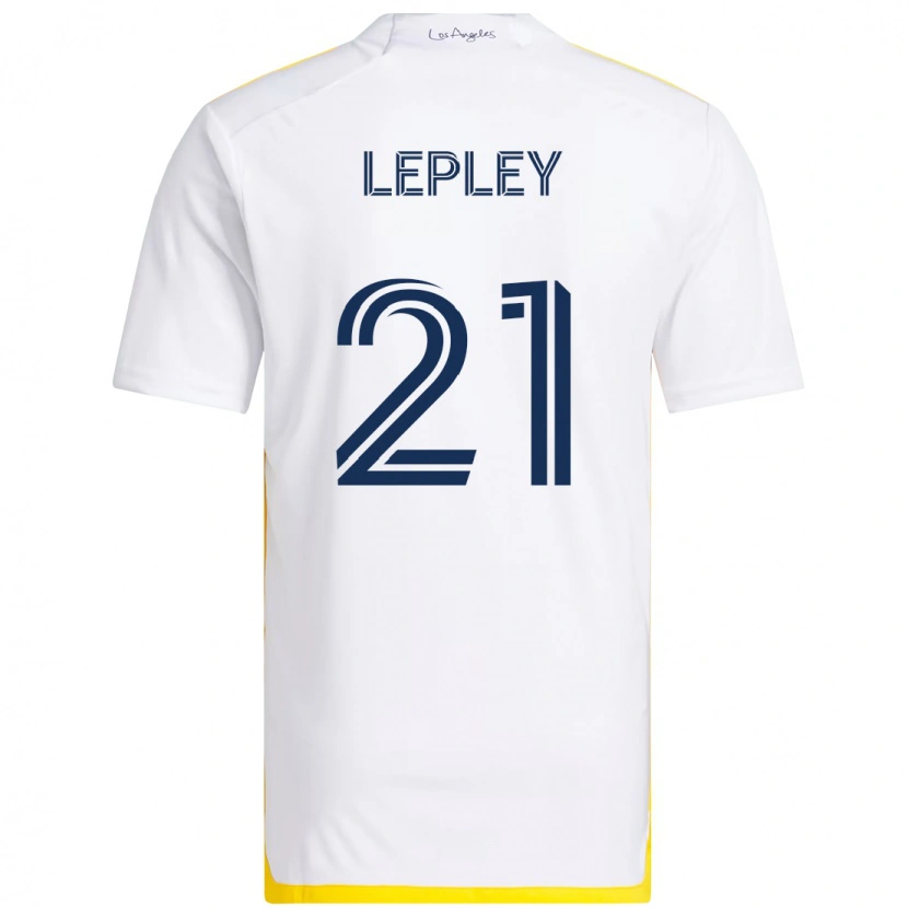 Danxen Män Tucker Lepley #21 Vit Gul Hemmatröja Matchtröjor 2025/26 Tröjor T-Tröja