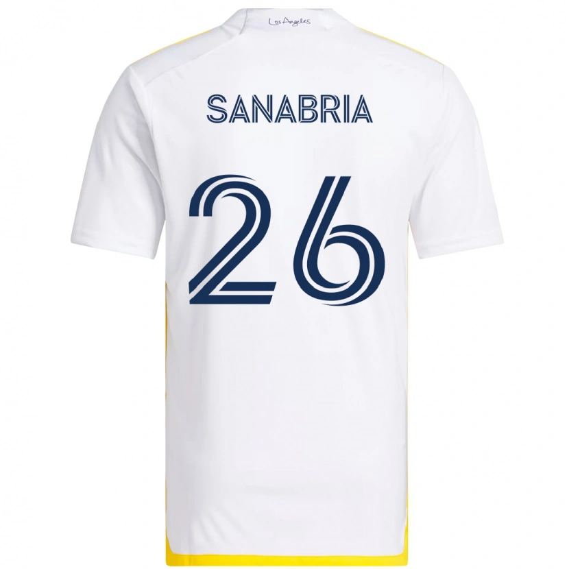 Danxen Män Lucas Sanabria #26 Vit Gul Hemmatröja Matchtröjor 2025/26 Tröjor T-Tröja
