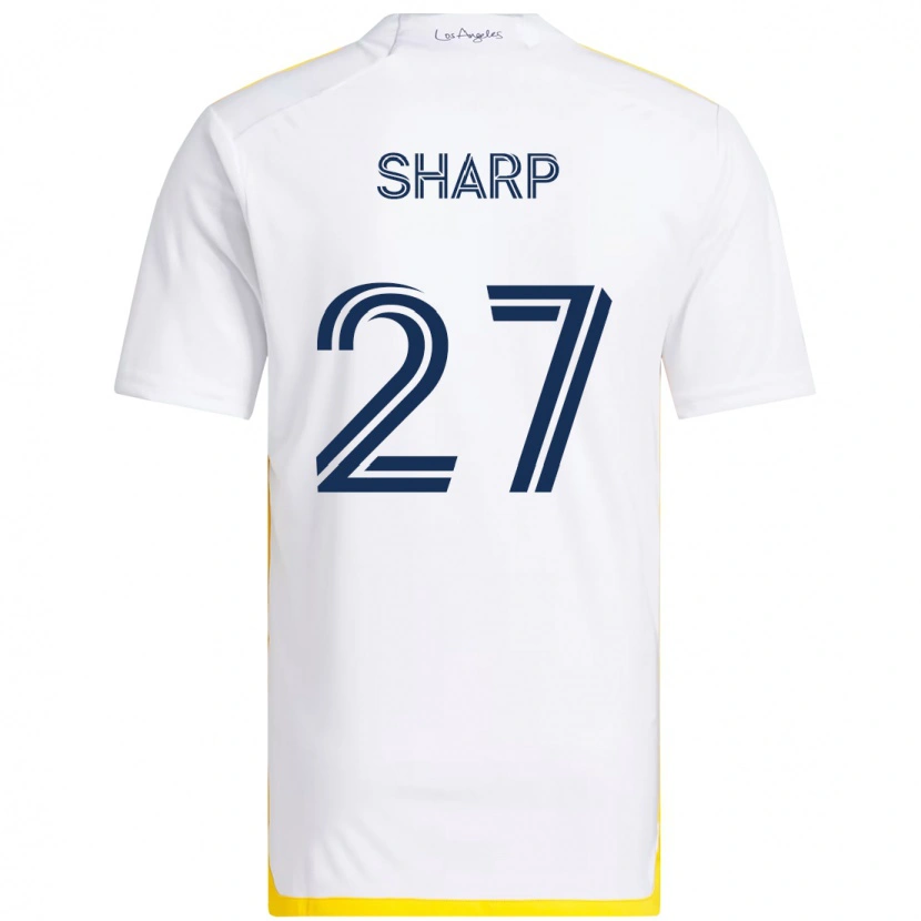 Danxen Män Billy Sharp #27 Vit Gul Hemmatröja Matchtröjor 2025/26 Tröjor T-Tröja