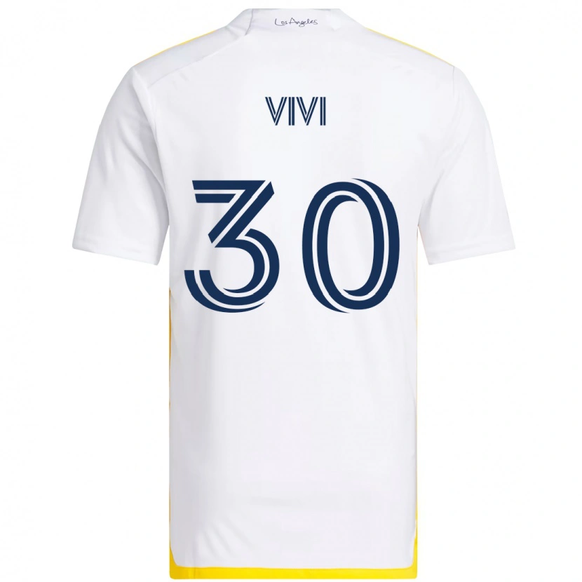 Danxen Män Gino Vivi #30 Vit Gul Hemmatröja Matchtröjor 2025/26 Tröjor T-Tröja