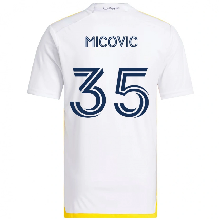 Danxen Män Novak Micovic #35 Vit Gul Hemmatröja Matchtröjor 2025/26 Tröjor T-Tröja