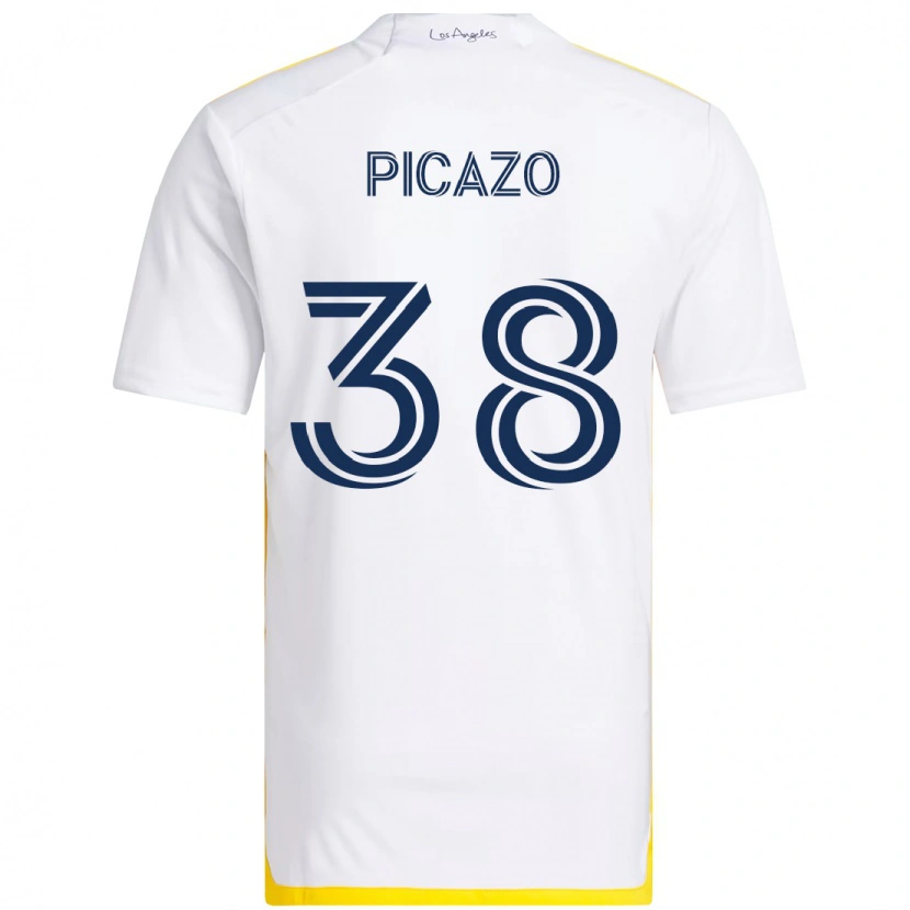 Danxen Män Axel Picazo #38 Vit Gul Hemmatröja Matchtröjor 2025/26 Tröjor T-Tröja
