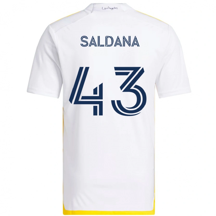 Danxen Män Adam Saldaña #43 Vit Gul Hemmatröja Matchtröjor 2025/26 Tröjor T-Tröja