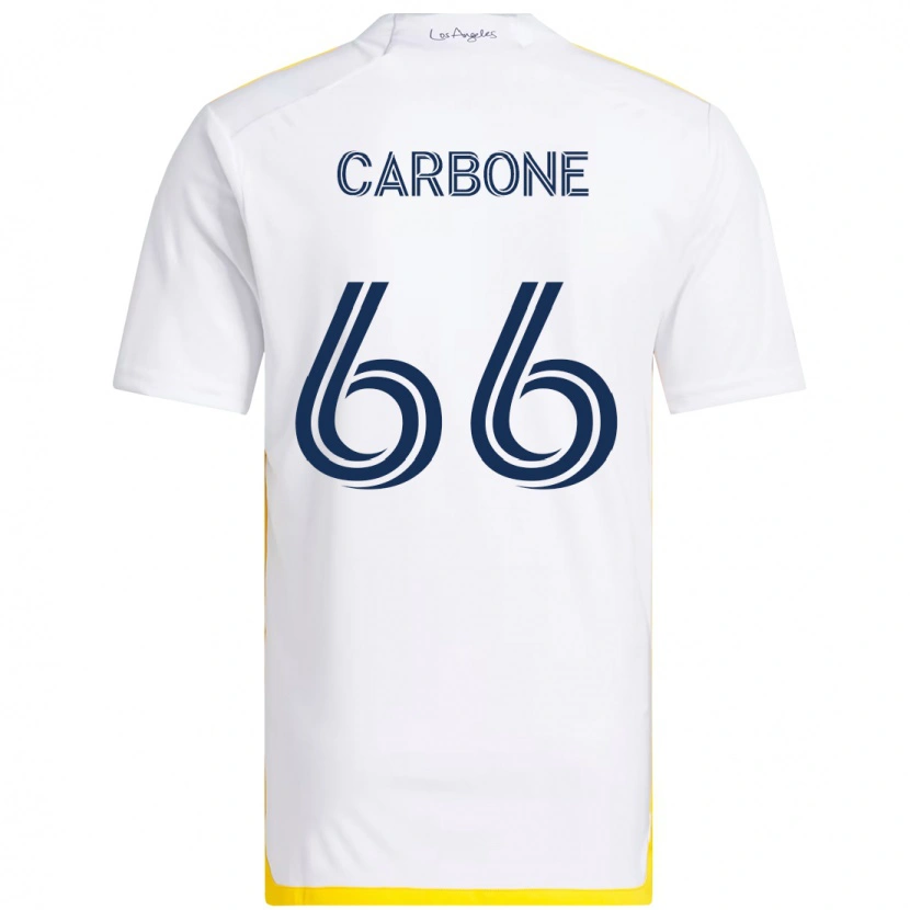 Danxen Män Matteo Carbone #66 Vit Gul Hemmatröja Matchtröjor 2025/26 Tröjor T-Tröja