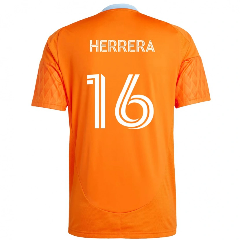 Danxen Män Hector Herrera #16 Orange Vit Hemmatröja Matchtröjor 2025/26 Tröjor T-Tröja