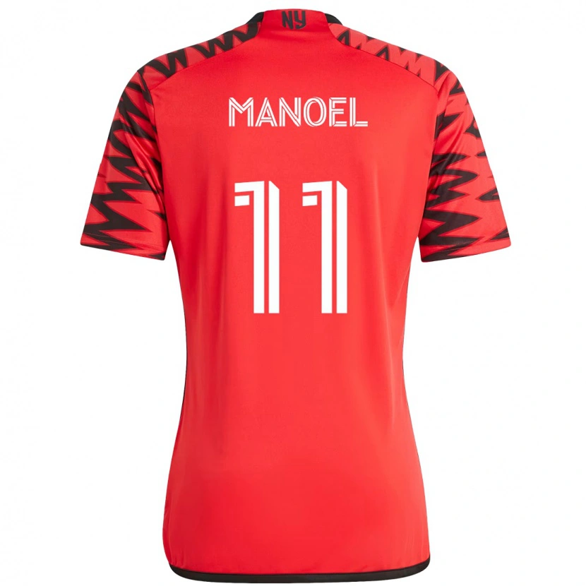 Danxen Män Elias Manoel #11 Röd Svart Hemmatröja Matchtröjor 2025/26 Tröjor T-Tröja
