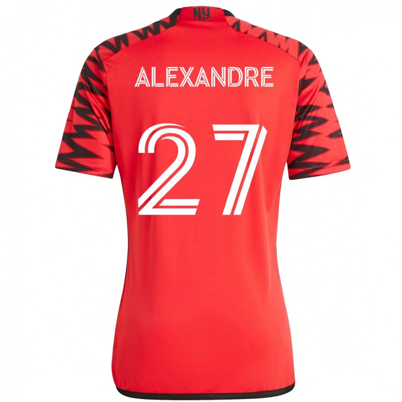 Danxen Män Davi Alexandre #27 Röd Svart Hemmatröja Matchtröjor 2025/26 Tröjor T-Tröja