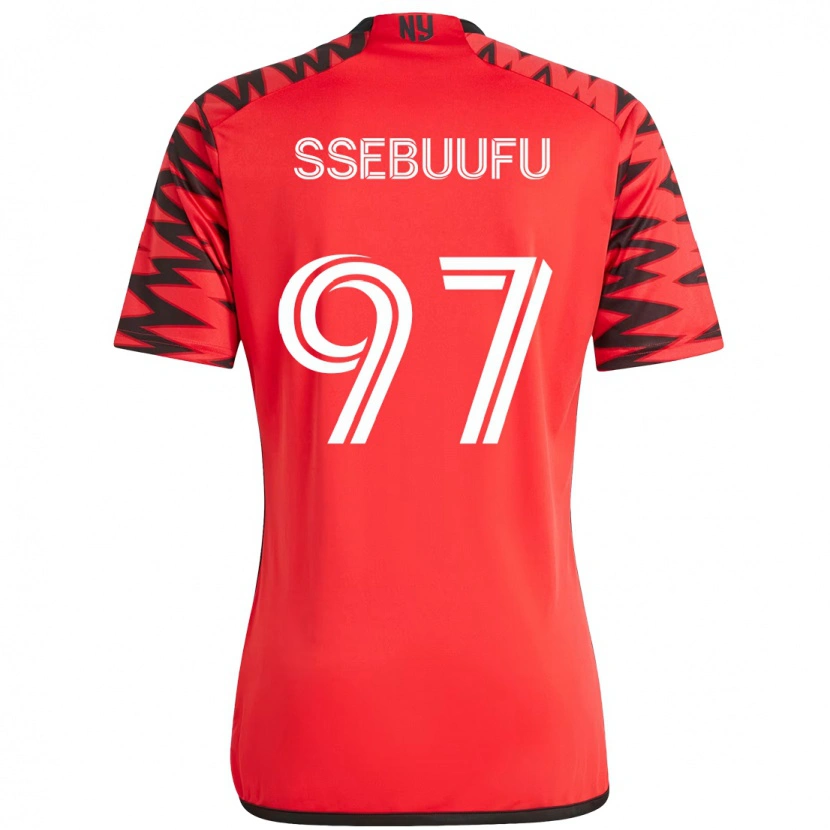 Danxen Män Frank Ssebuufu #97 Röd Svart Hemmatröja Matchtröjor 2025/26 Tröjor T-Tröja