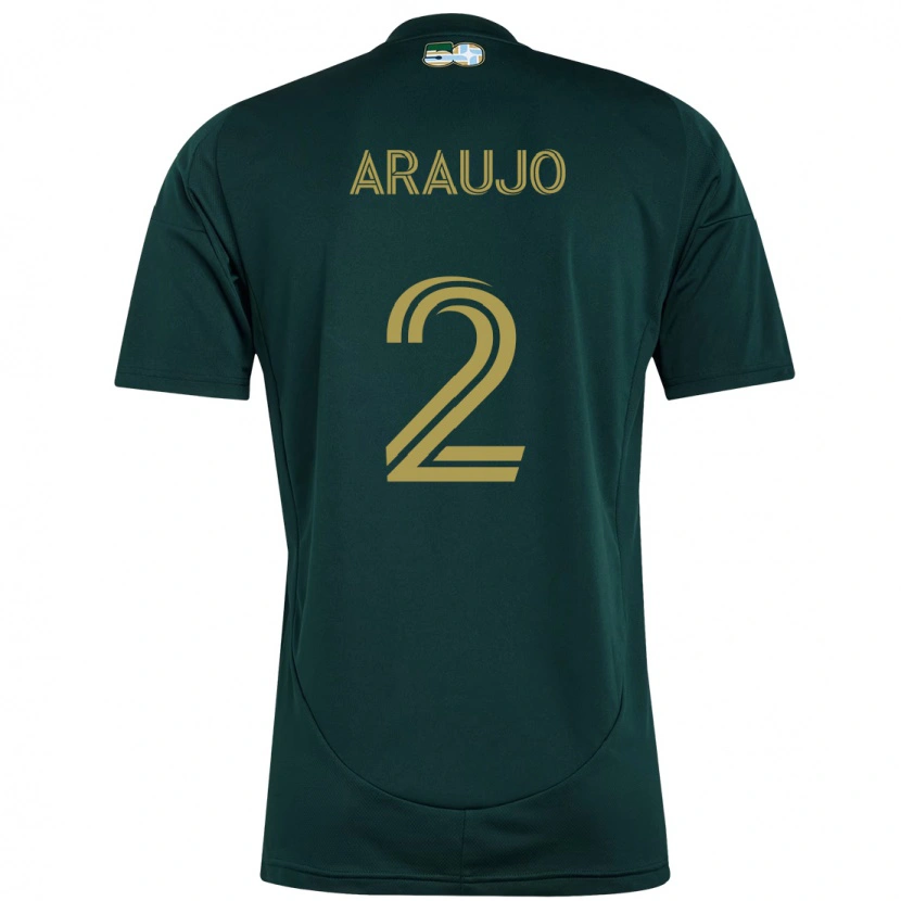Danxen Män Miguel Araujo #2 Svart Brun Hemmatröja Matchtröjor 2025/26 Tröjor T-Tröja