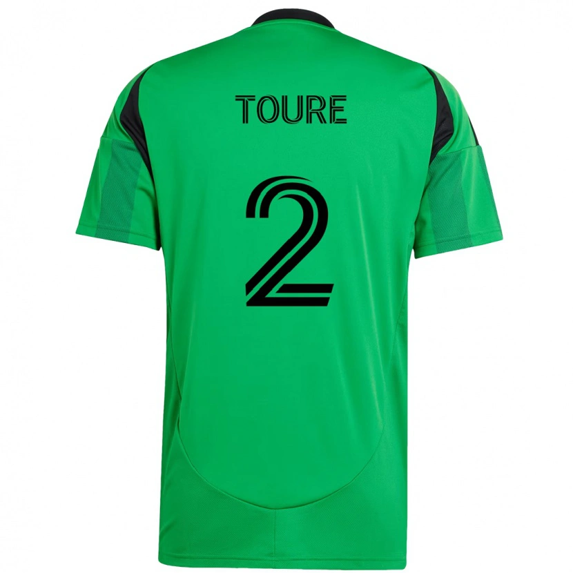 Danxen Män Cheick Touré #2 Grön Svart Hemmatröja Matchtröjor 2025/26 Tröjor T-Tröja