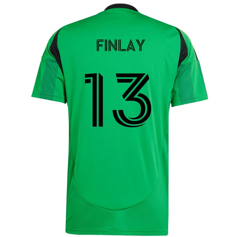 Danxen Män Ethan Finlay #13 Grön Svart Hemmatröja Matchtröjor 2025/26 Tröjor T-Tröja