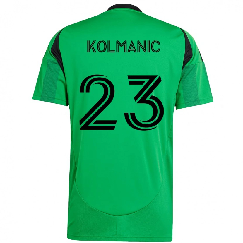 Danxen Män Žan Kolmanič #23 Grön Svart Hemmatröja Matchtröjor 2025/26 Tröjor T-Tröja