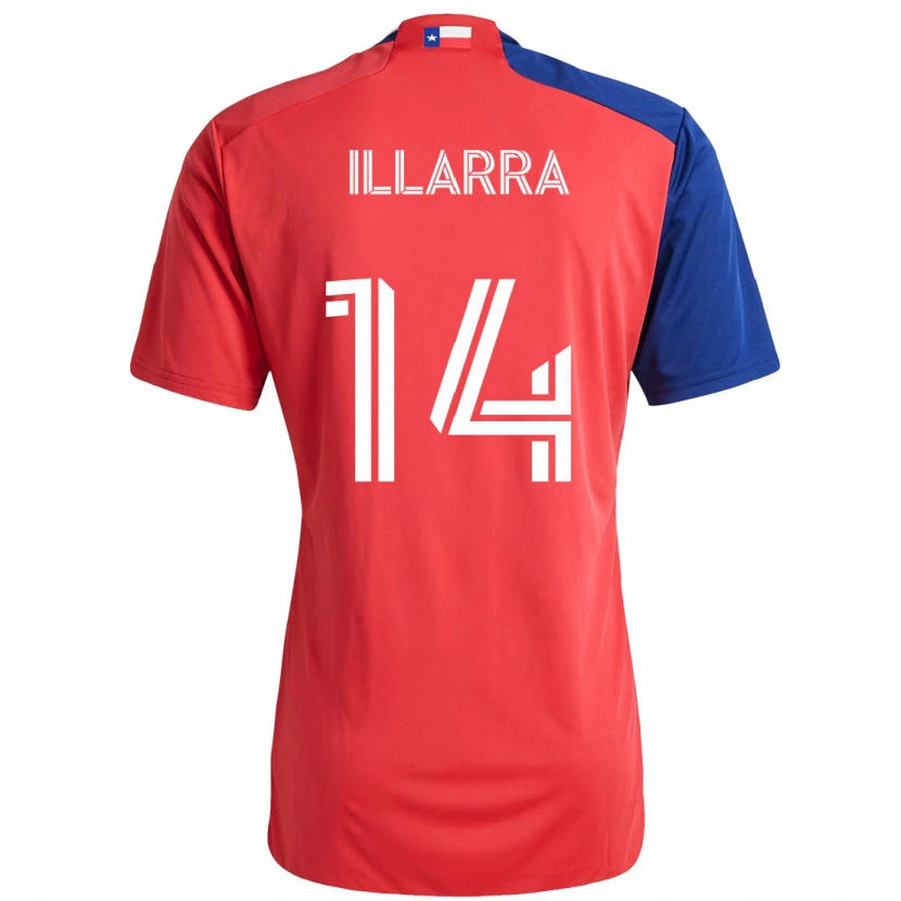 Danxen Män Asier Illarramendi #14 Ljusblå Röd Hemmatröja Matchtröjor 2025/26 Tröjor T-Tröja